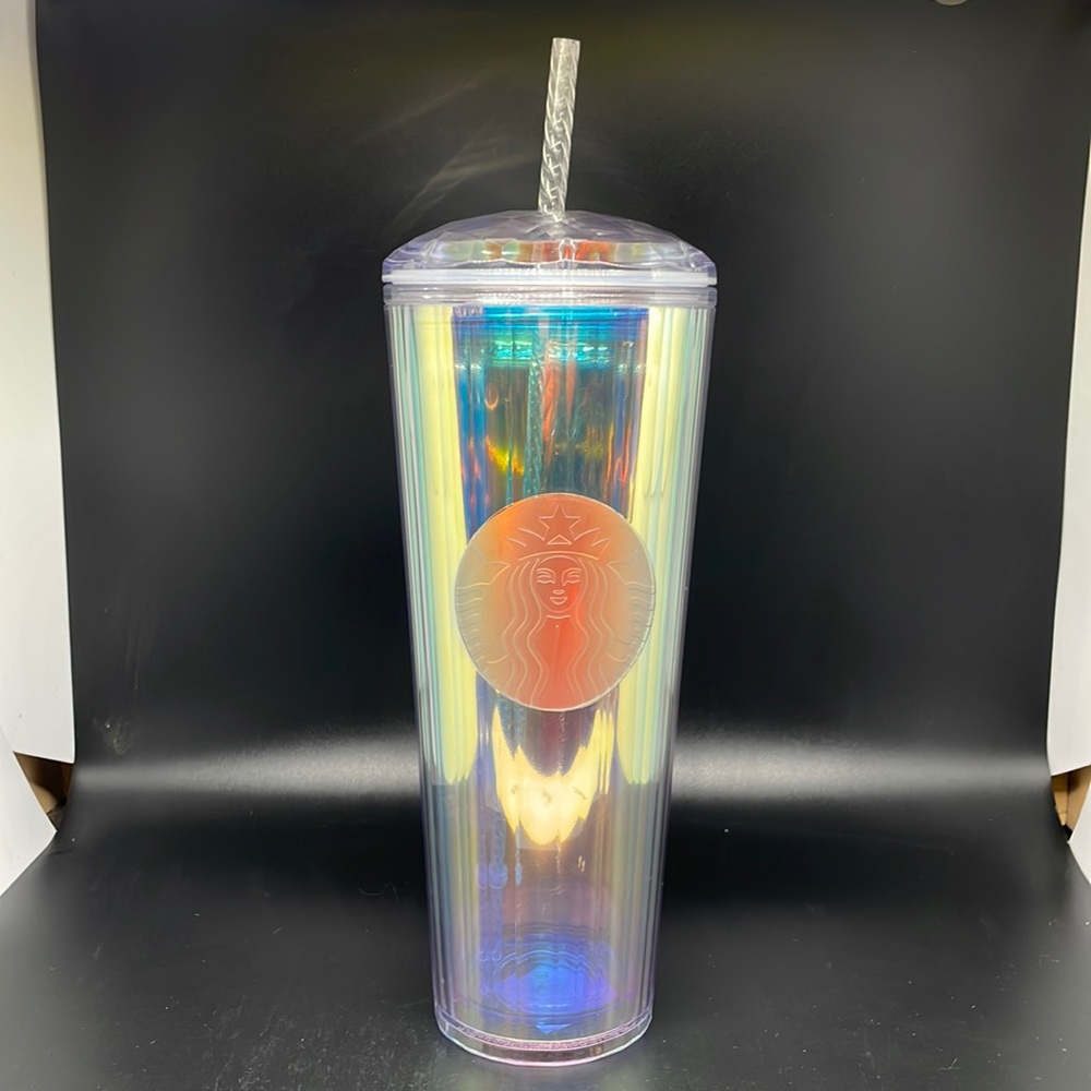 NWT Starbucks 2020 Venti iridescent hologram dome mermaid collectible travel cup